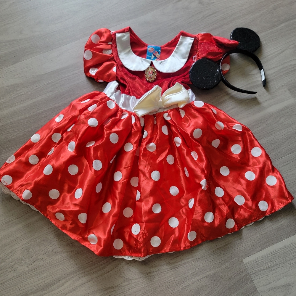 👻Final Price!! Disney Minnie Mouse Dress With Headband costume
